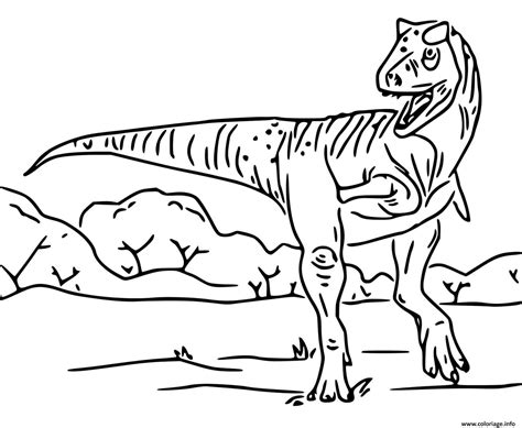 Coloriage jurassic world la colo du cretace carnotaurus - JeColorie.com