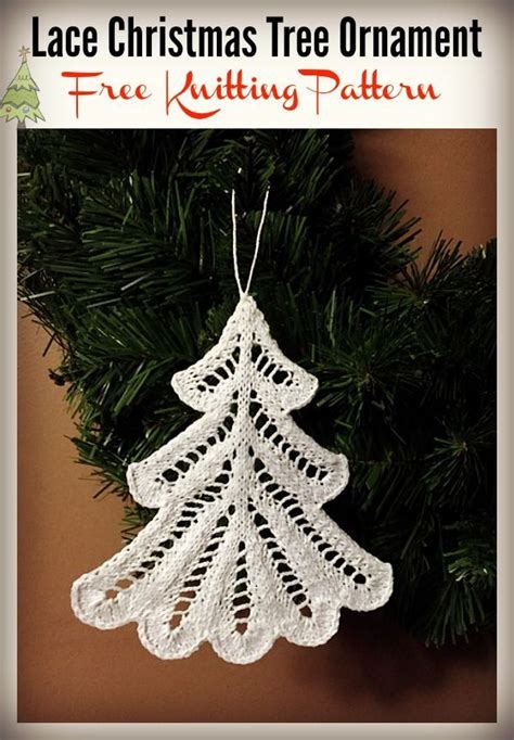 Lace Christmas Tree Ornament Free Knitting Pattern Lace Christmas