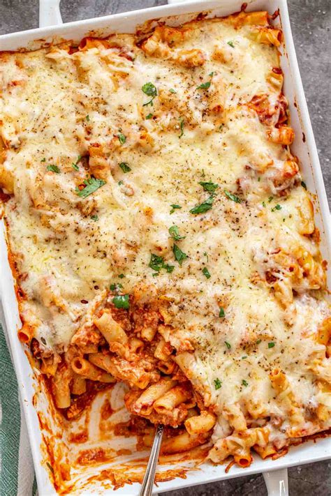 Baked Ziti Recipe With Ricotta Valentinas Corner