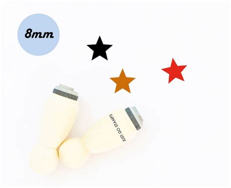 Star Rubber Stamp Φ8mm Mini Stamp Shape Stamp Etsy