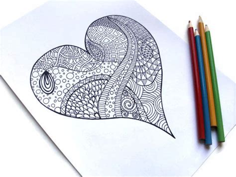 Zendoodle Coloring Page Printable Pdf Zentangle Inspired Page 11 Etsy