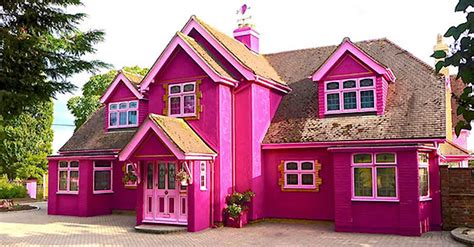Bright Pink House Has Wild Pink Interior