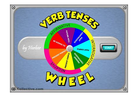 Verb Tenses Wheel Verb Tenses Tenses Verb Worksheets