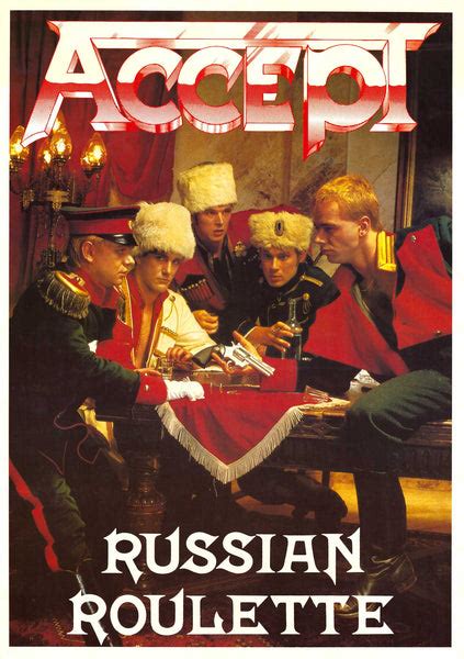 Poster Accept Russian Roulette Album 23x35 Bananaroad