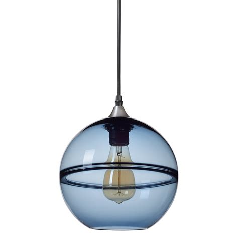 Casamotion Unique Optic Contemporary Hand Blown Glass Pendant Light