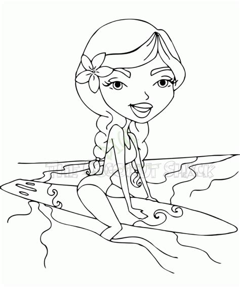Surfing Coloring Pages - Coloring Home