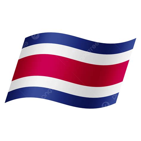 Costa Rica National Flag Simple Transparent Design Country Flag