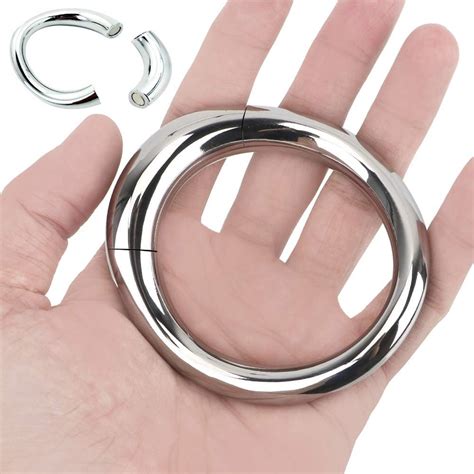 ChicLSQ Magnetische Edelstahl Gebogener Hodenring Für Männer Metall