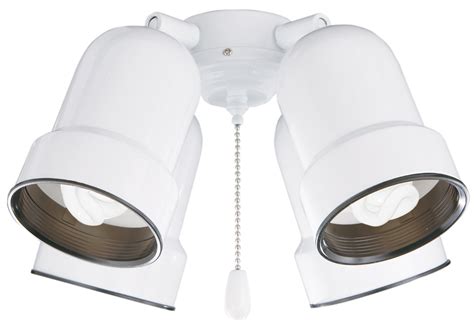 The sleek slim curvy design is sexier than similarly designed flush mount ceiling fans that appear bulky or heavy looking in a room. Emerson CFMLK4 Four Spot Light Trak Ceiling Fan Light Kit ...