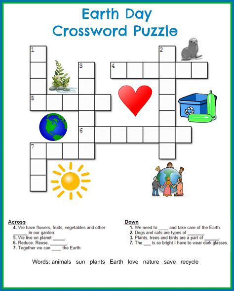 Printable Crossword Puzzles For Elementary Students Printable