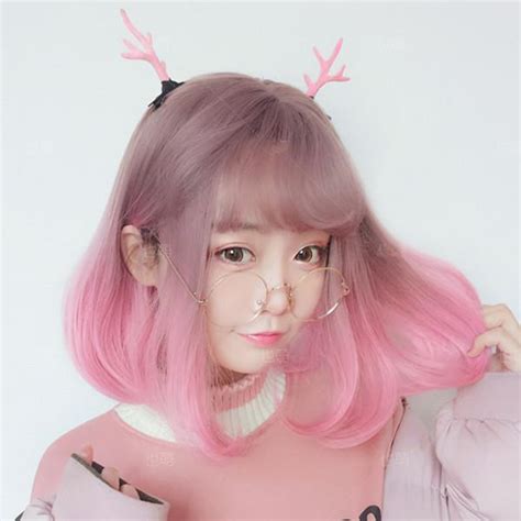 About 199 icons in 0.008 seconds. Pink gradient short wig YV40379 | Youvimi