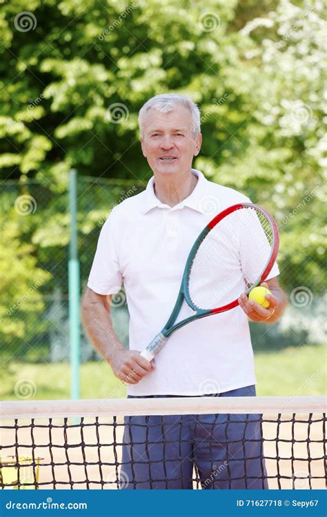 Senior Tennis Player Portrait Stock Photo Image Of Portrait