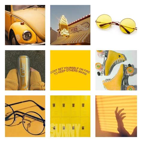Yellow Vintage Mood Board Aesthetic Universe Amino