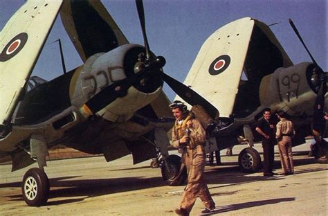 British Fighter Pilots In Le Corsaire Mk I At The Airport In Pointe