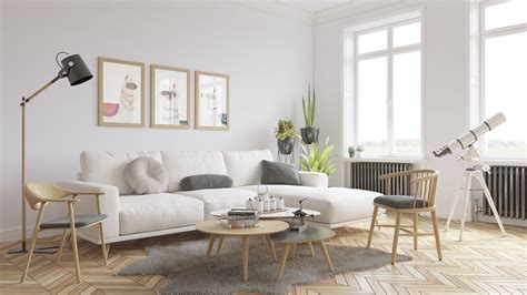 game-ready Scandinavian Living Room 3D Model Vray 3