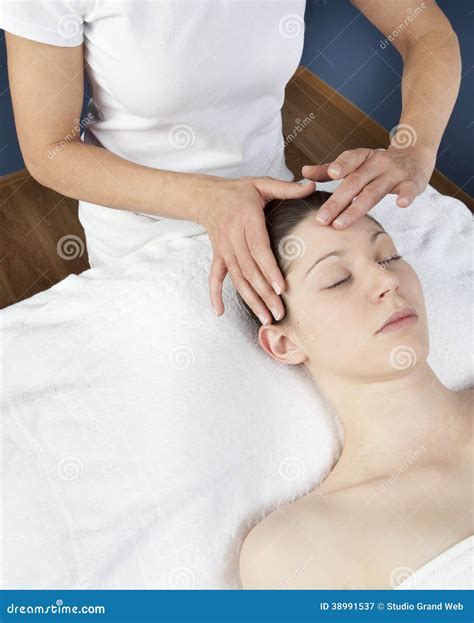 Energetic Acupressure Face Massage Stock Image Image Of Relief Relaxed 38991537