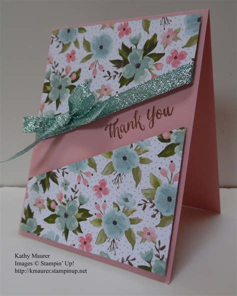 Thank You Card Made With Stampin Ups Birthday Bouquet Paper For