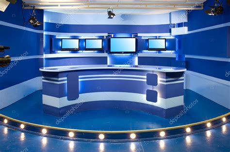 Estúdio De Televisão Azul — Fotografias De Stock © Withgod 1407138