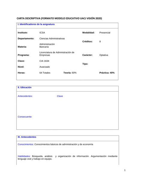 Pdf Carta Descriptiva Formato Modelo Descriptivas De Ciencias Carta Descriptiva