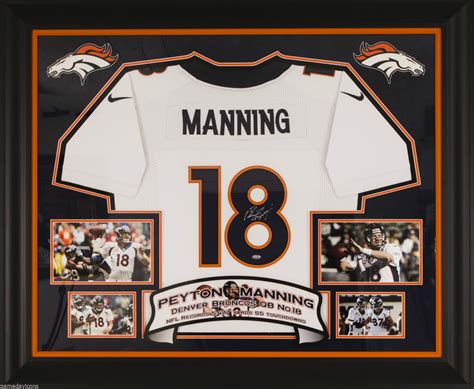 Peyton Manning Autographed Auto Framed Broncos Signed Nike Jersey Coa