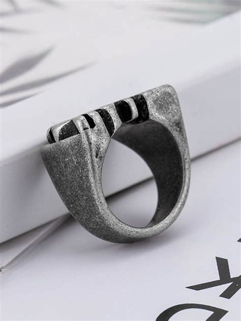 Emmiol Free Shipping 2023 Vintage Punk Ring Silver One Size In Rings