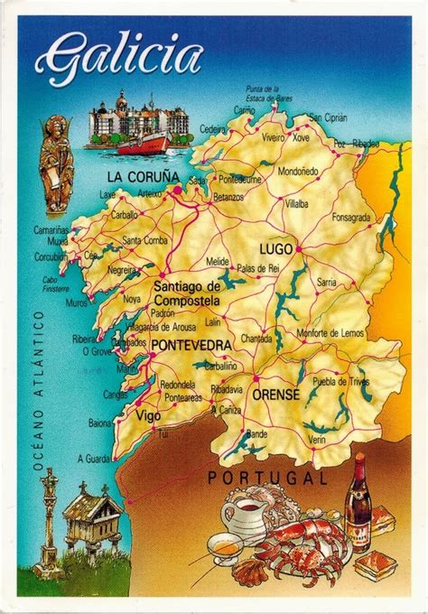 Map Cards Hunting 0303 Spain Galicia
