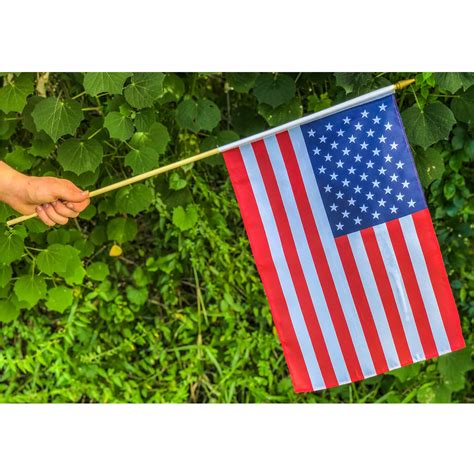 Usa Flag On Stick United States Of America 12 X 18 Inch Flag On A