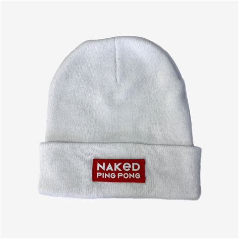 White Naked Ping Pong Beanie Spin