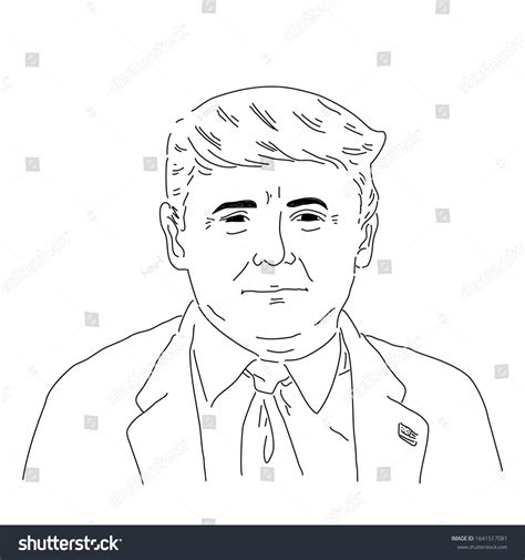 Donald Trump Cartoon Character Design Vector Stock Vector Royalty Free