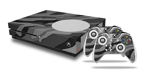 Xbox One S Console Controller Bundle Skins Camouflage Gray Wraptorskinz