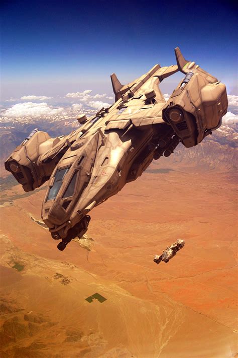 Artstation Dropships Graham Gazzard Spaceship Art Space Ship