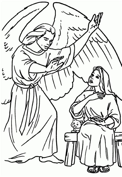 Archangel Gabriel Coloring Page Coloring Pages