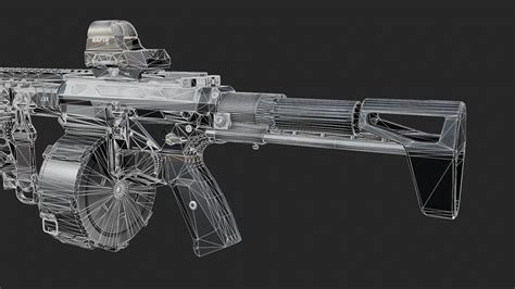 3D Model MSG FPS Modern Shotguns Raptr PBR Game Ready VR AR