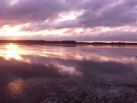 Nature Landscape Sunset Reflection Water Calm Lake