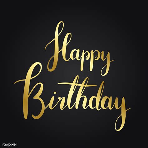 Happy Birthday Typography Style Vector Free Image By