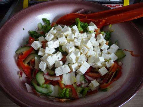 Salat Gemischten Salat mit Schafskäse Rezept