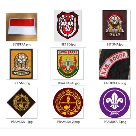 Jual Logo Bet Badge Bordir Gerakan Pramuka Tunas Kelapa Wosm Pandu