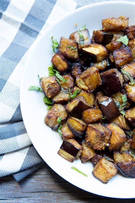 Hairy upright herb native to southeastern asia but widely cultivated for its large glossy ▸ words similar to eggplant. Roasted Eggplant With Balsamic Vinegar & Basil | Italian ...