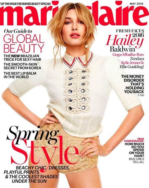 Marie Claire Magazine May 2016 Hailey Baldwin Zendaya Double Cover