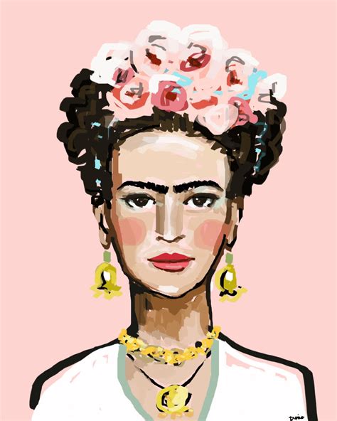 Frida Kahlo Print Roses 8 X 10 12x15 16x20 24 X 30 30 X 40 By