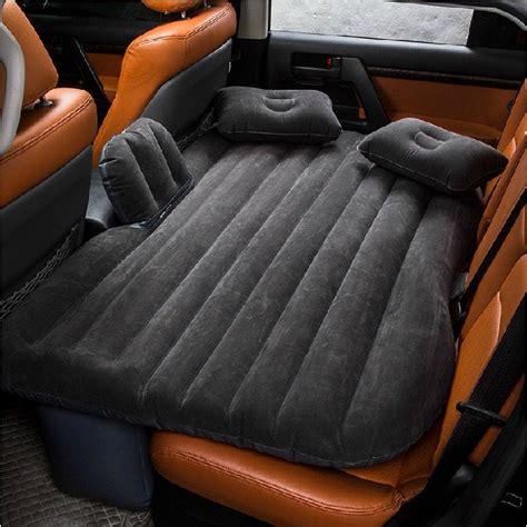 Waterproof Air Mattress Inflatable Bed For Car Back Seat Mobile Bedroom With Pumpblack