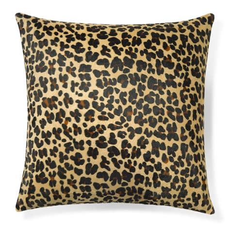 Leopard animal mint aqua throw pillow cover w optional insert by roostery. Leopard Hide Pillow Cover | Williams Sonoma