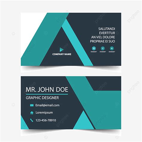 blue corporate business card template   pngtree
