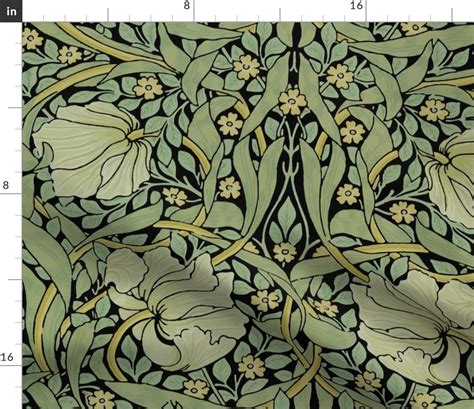 William Morris Antiqued Pimpernel Fabric Spoonflower