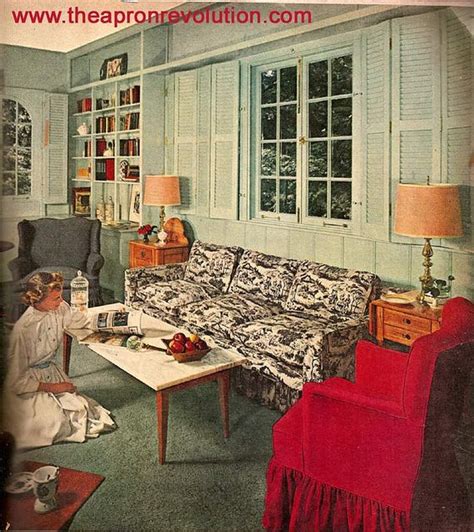 Early wood floors tended to be wide, with planks averaging between 6 and 12 or more. Early American Living Room | 1950s living room, Retro home ...