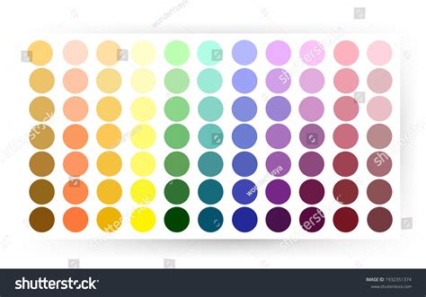 Color Palette Table Color Shades Color Stock Vector Royalty Free