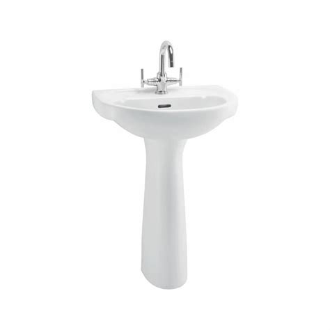 Ceramic Plain Cera Hindware Parryware Pedestal Wash Basin For Bathroom