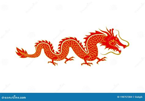 Traditional Chinese Dragon Symbol Stock Vector Illustration Of