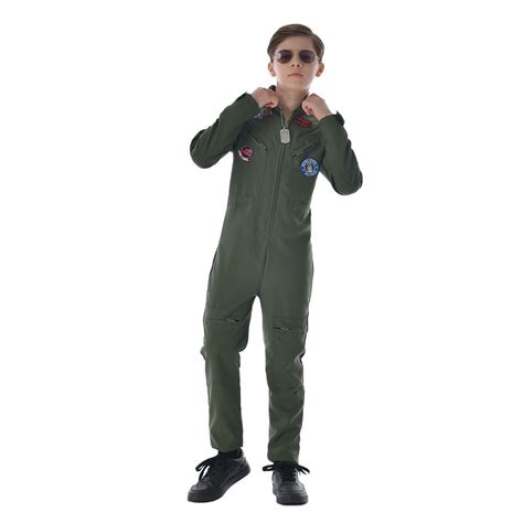 Kids Top Gun Pilot Cosplay Costume Nivtt