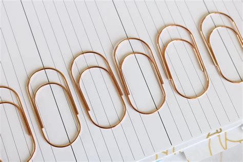 Rose Gold Extra Wide Jumbo Planner Paper Clips Large Etsy